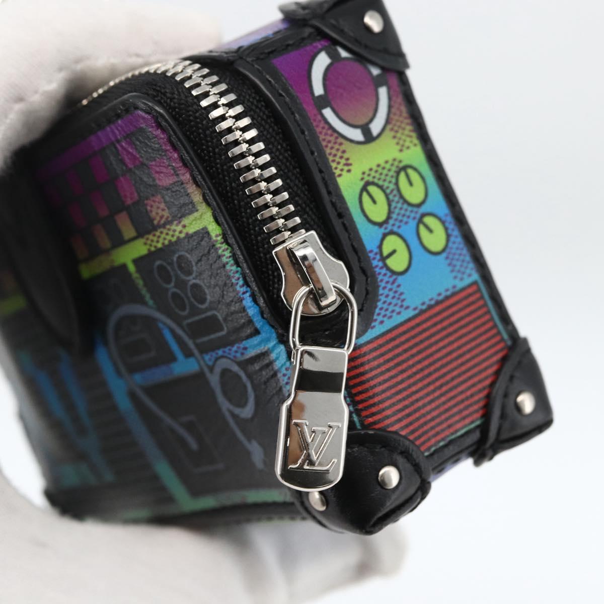 LOUIS VUITTON LV Stereo Bag Charm Leather Multicolor M02395 LV Auth LNZ1004M