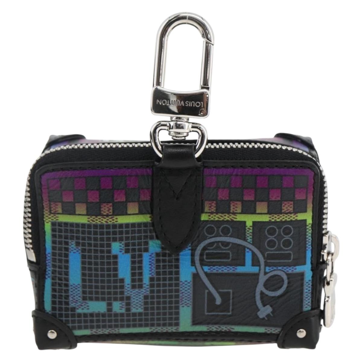 LOUIS VUITTON LV Stereo Bag Charm Leather Multicolor M02395 LV Auth LNZ1004M