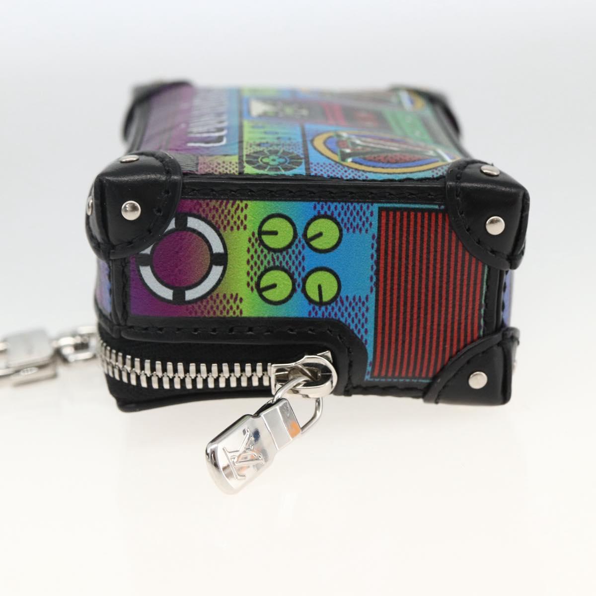 LOUIS VUITTON LV Stereo Bag Charm Leather Multicolor M02395 LV Auth LNZ1004M