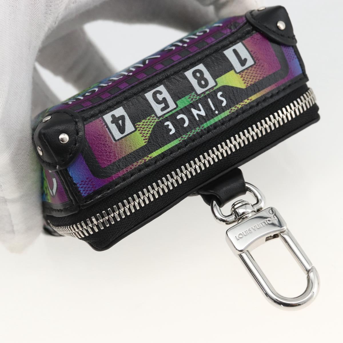 LOUIS VUITTON LV Stereo Bag Charm Leather Multicolor M02395 LV Auth LNZ1004M