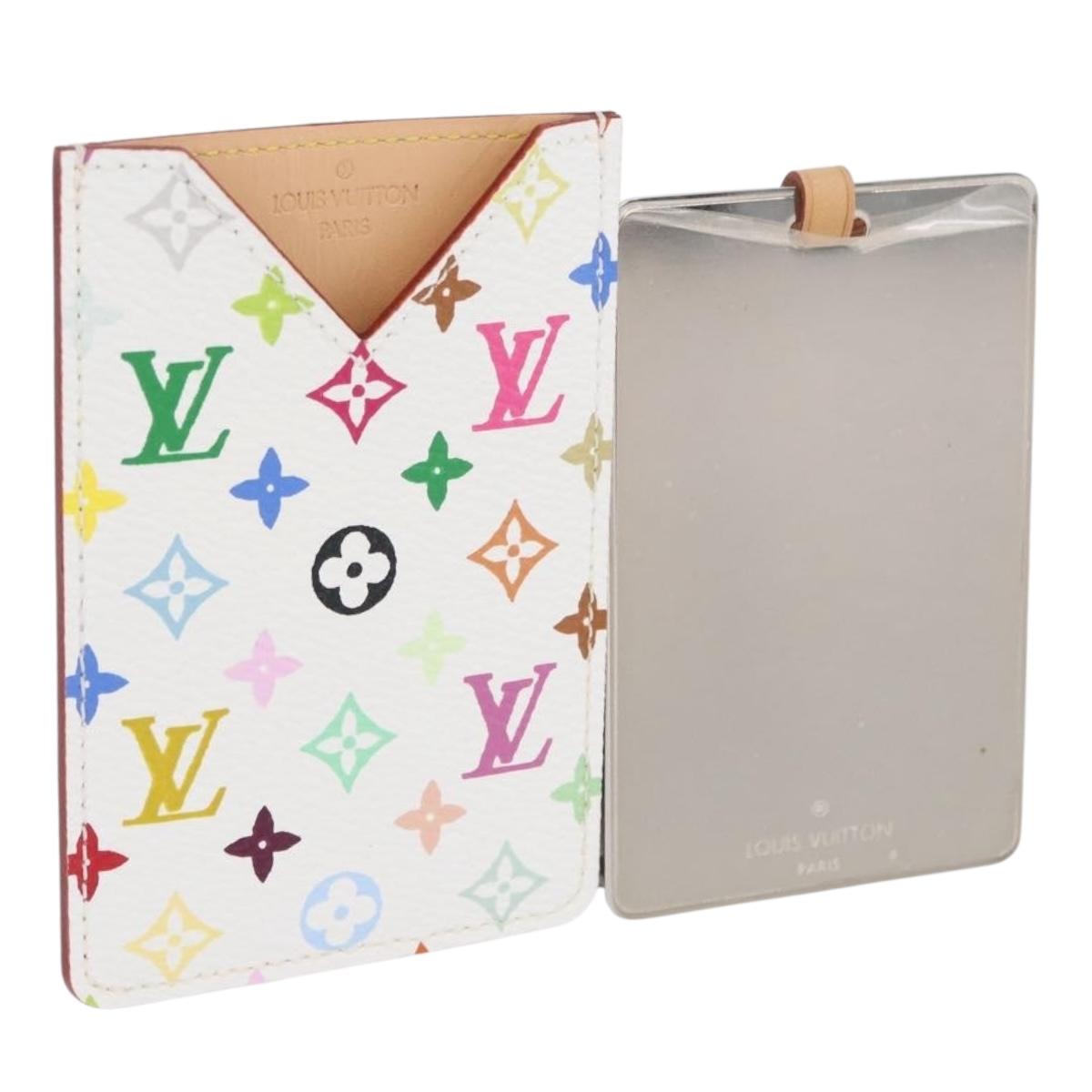 LOUIS VUITTON Monogram Multicolor Etui Miroir White M92651 LV Auth LNZ1007V