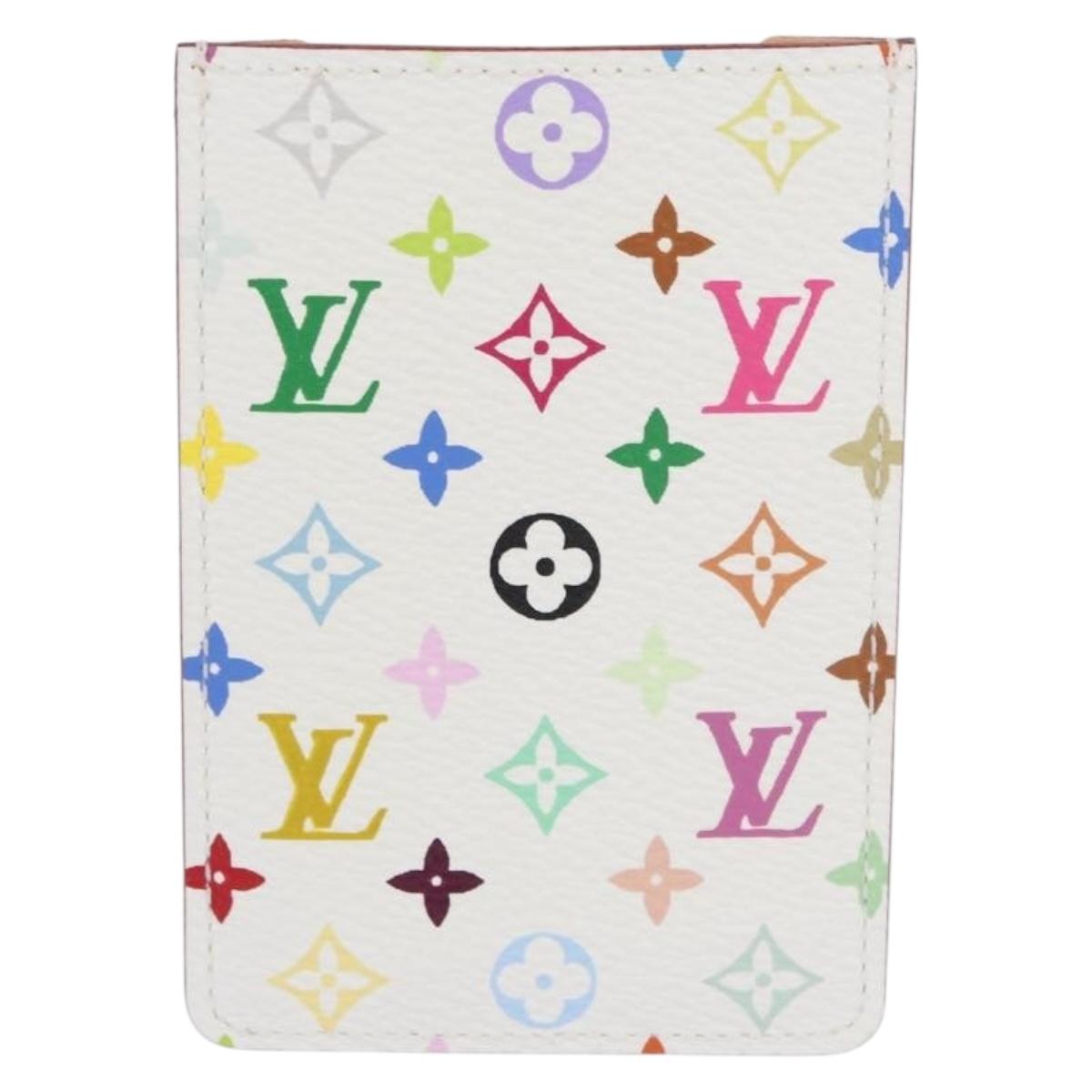 LOUIS VUITTON Monogram Multicolor Etui Miroir White M92651 LV Auth LNZ1007V