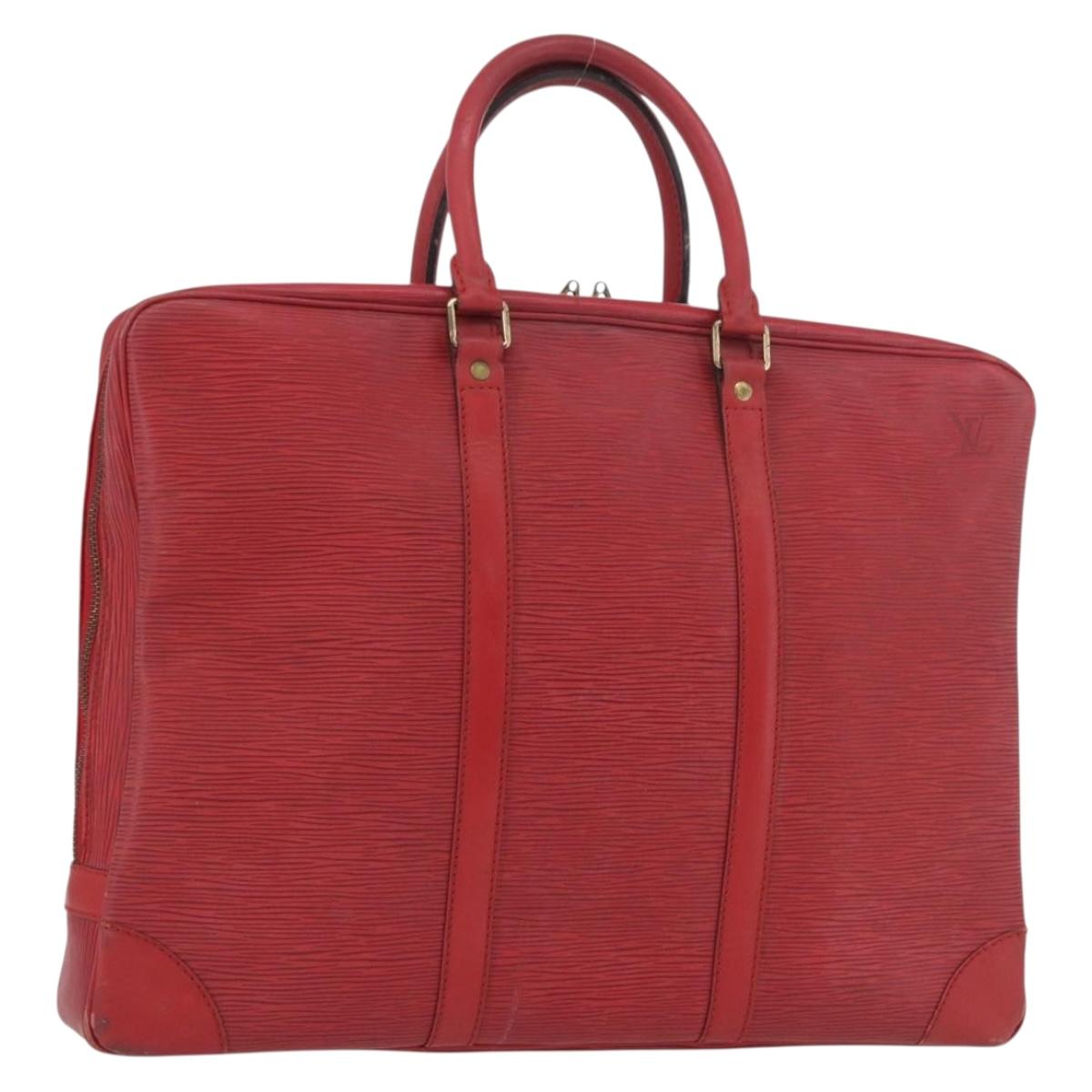 LOUIS VUITTON Epi Porte Documents Voyage Business Bag Red M54477 LV Auth LNZ1011