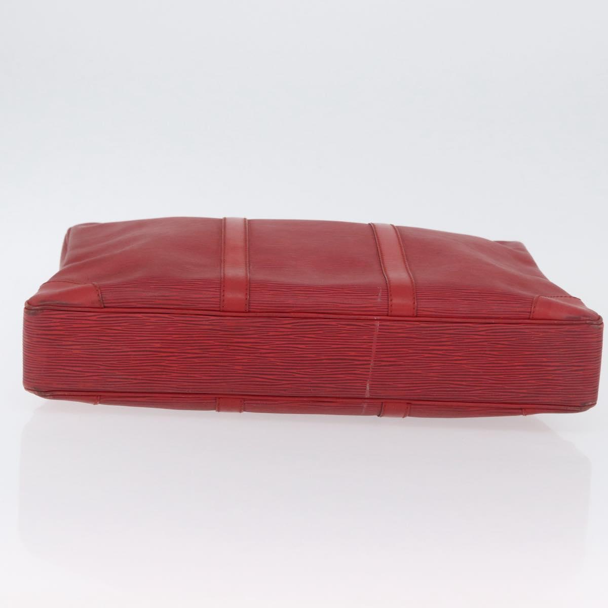 LOUIS VUITTON Epi Porte Documents Voyage Business Bag Red M54477 LV Auth LNZ1011