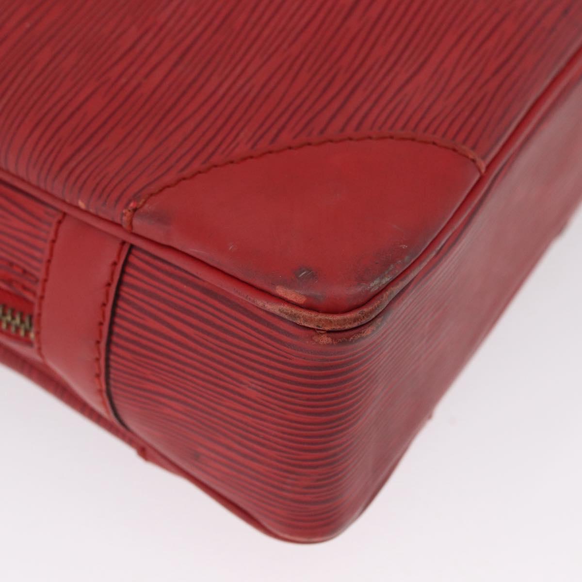 LOUIS VUITTON Epi Porte Documents Voyage Business Bag Red M54477 LV Auth LNZ1011
