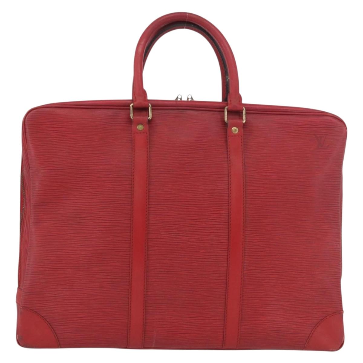 LOUIS VUITTON Epi Porte Documents Voyage Business Bag Red M54477 LV Auth LNZ1011