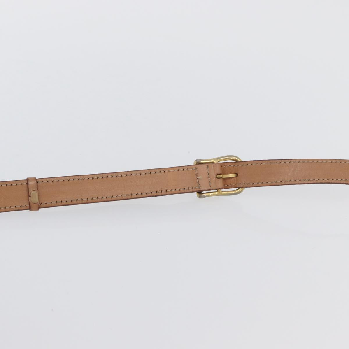 CELINE Macadam Canvas Shoulder Bag PVC Leather Brown Gold Auth BSZ634
