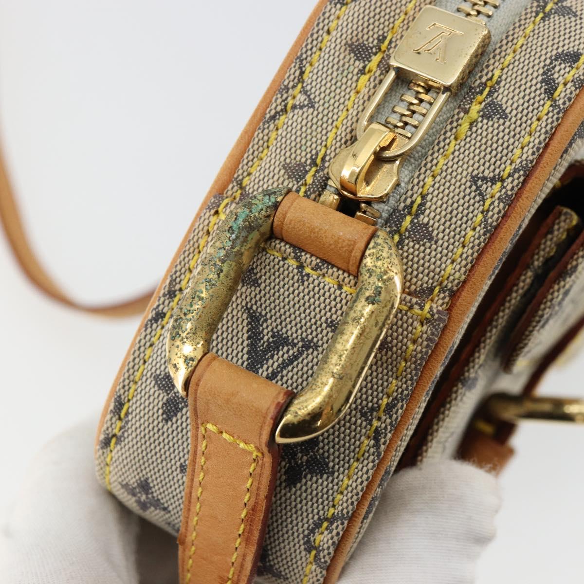 LOUIS VUITTON Monogram Mini Juliet MM Shoulder Bag Blue M92004 LV Auth LNZ102
