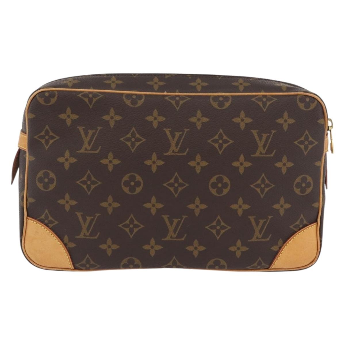 LOUIS VUITTON Monogram Compiegne 28 Clutch Bag M51845 LV Auth BSZ636