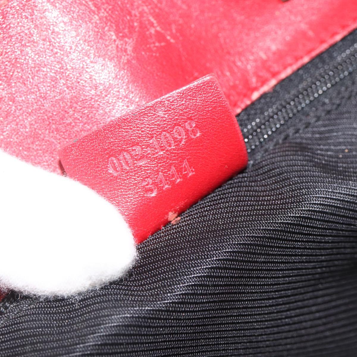GUCCI GG Canvas Tote Bag Red Gold 002 1098 3444 Auth BSZ638