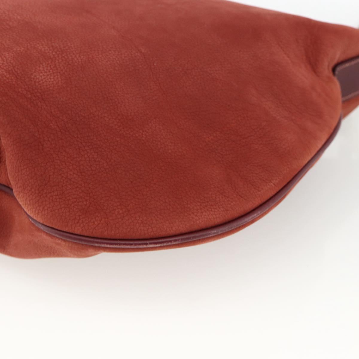 GUCCI Shoulder Bag Leather Red Gold 001 115 1206 Auth BSZ643