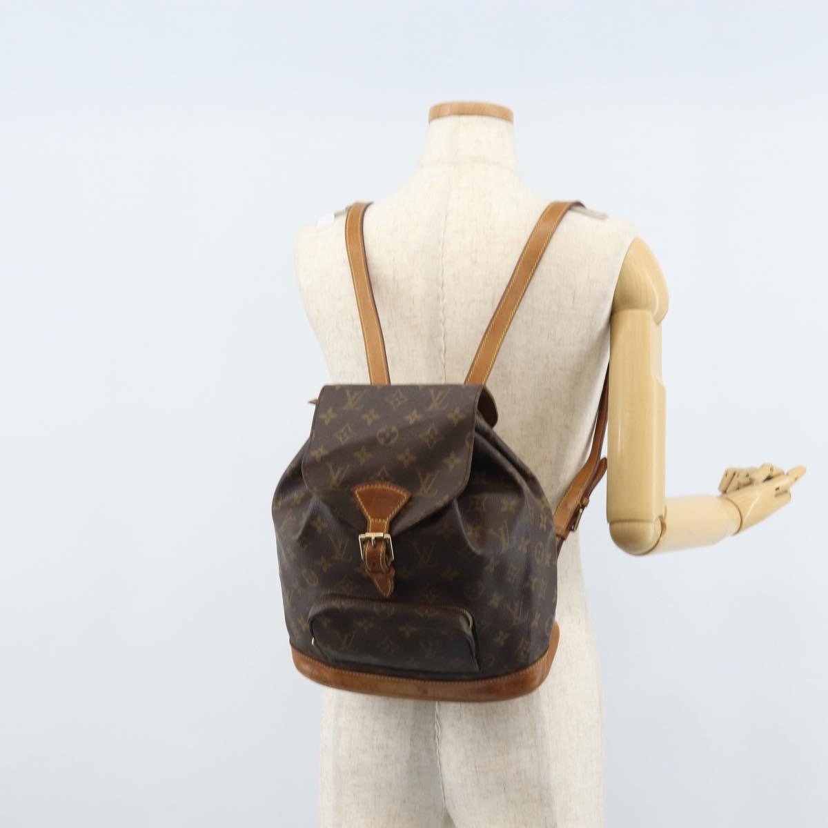 LOUIS VUITTON Monogram Montsouris MM Backpack M51136 LV Auth BSZ653