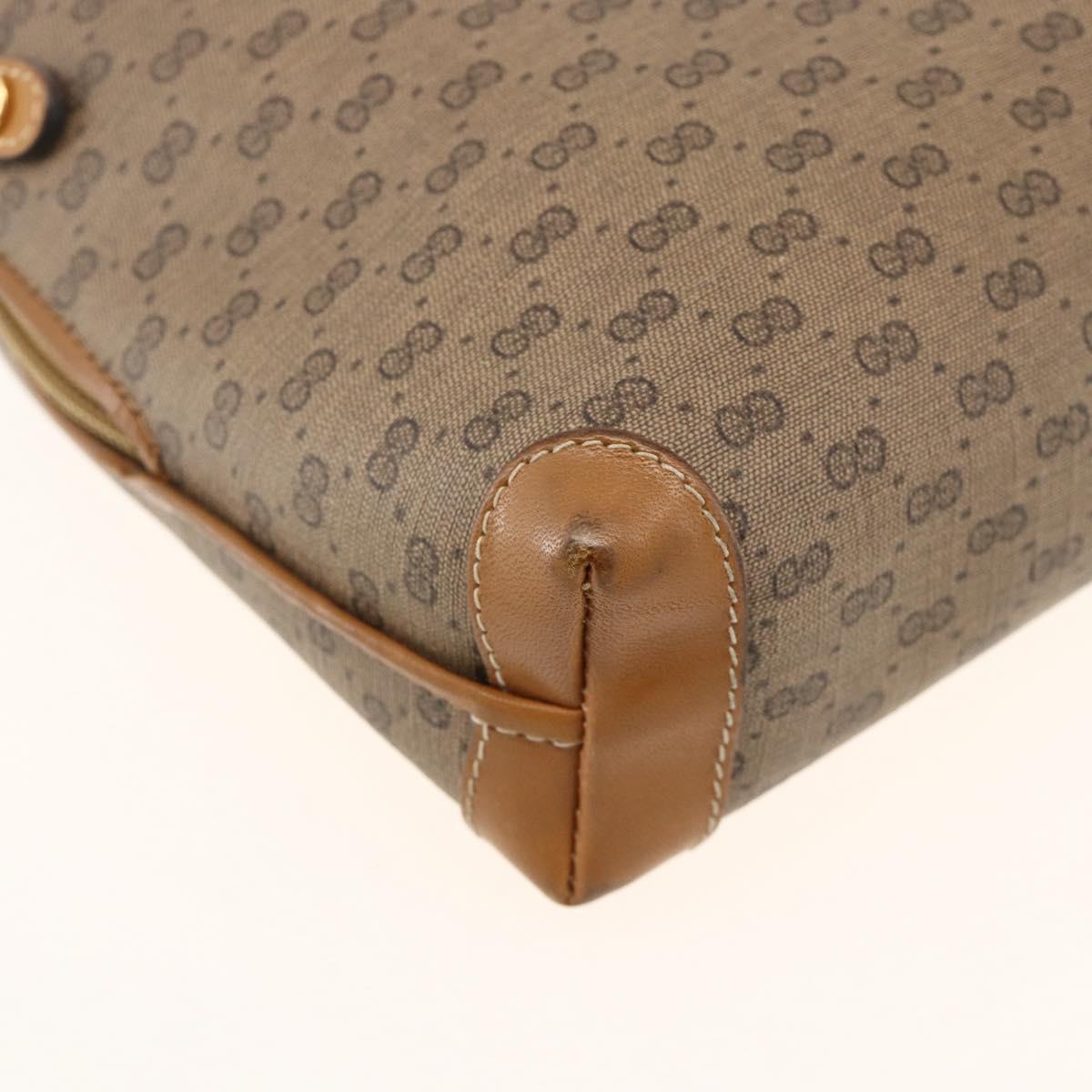 GUCCI Micro GG Supreme Shoulder Bag PVC Beige Gold 007 115 0093 Auth BSZ654