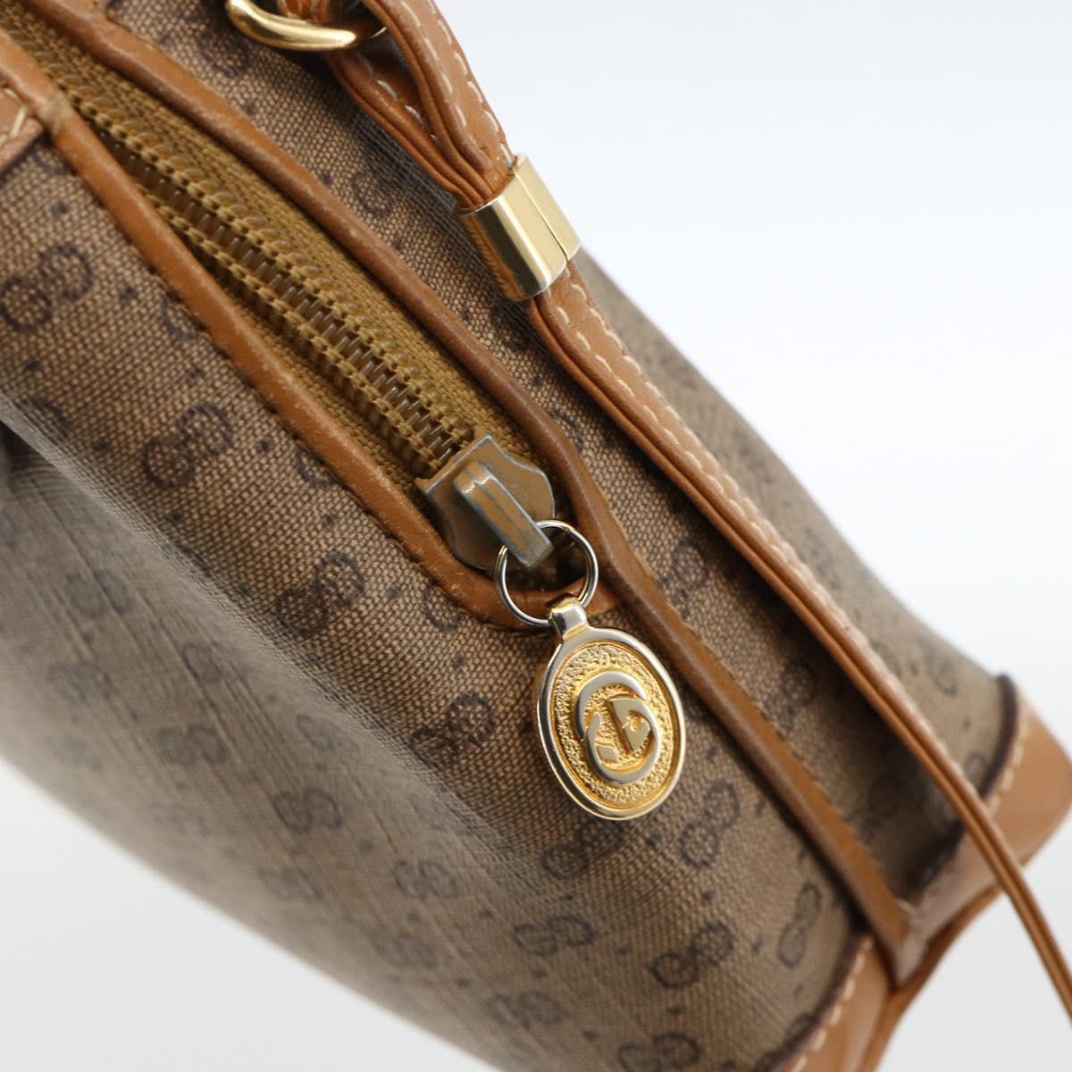 GUCCI Micro GG Supreme Shoulder Bag PVC Beige Gold 007 115 0093 Auth BSZ654