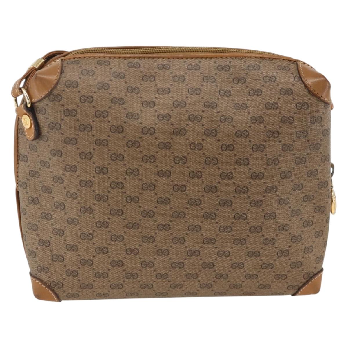 GUCCI Micro GG Supreme Shoulder Bag PVC Beige Gold 007 115 0093 Auth BSZ654