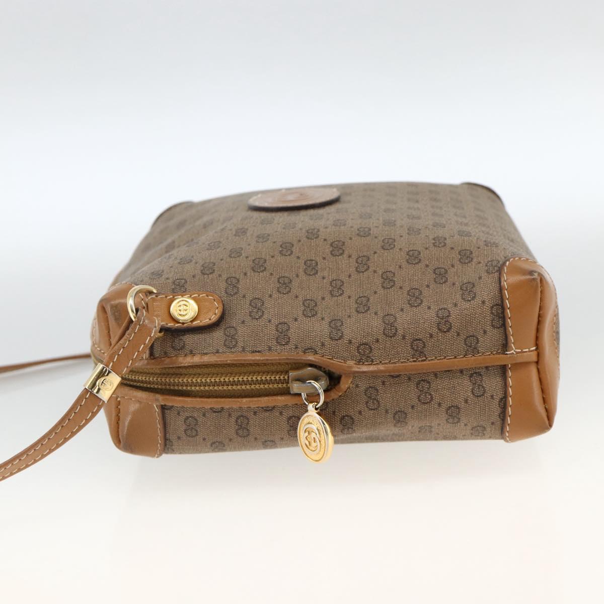 GUCCI Micro GG Supreme Shoulder Bag PVC Beige Gold 007 115 0093 Auth BSZ654