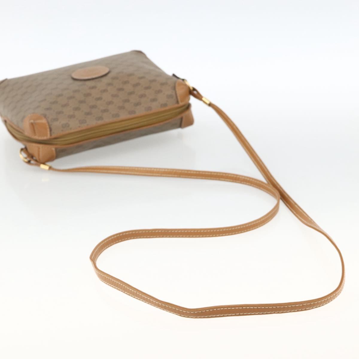 GUCCI Micro GG Supreme Shoulder Bag PVC Beige Gold 007 115 0093 Auth BSZ654