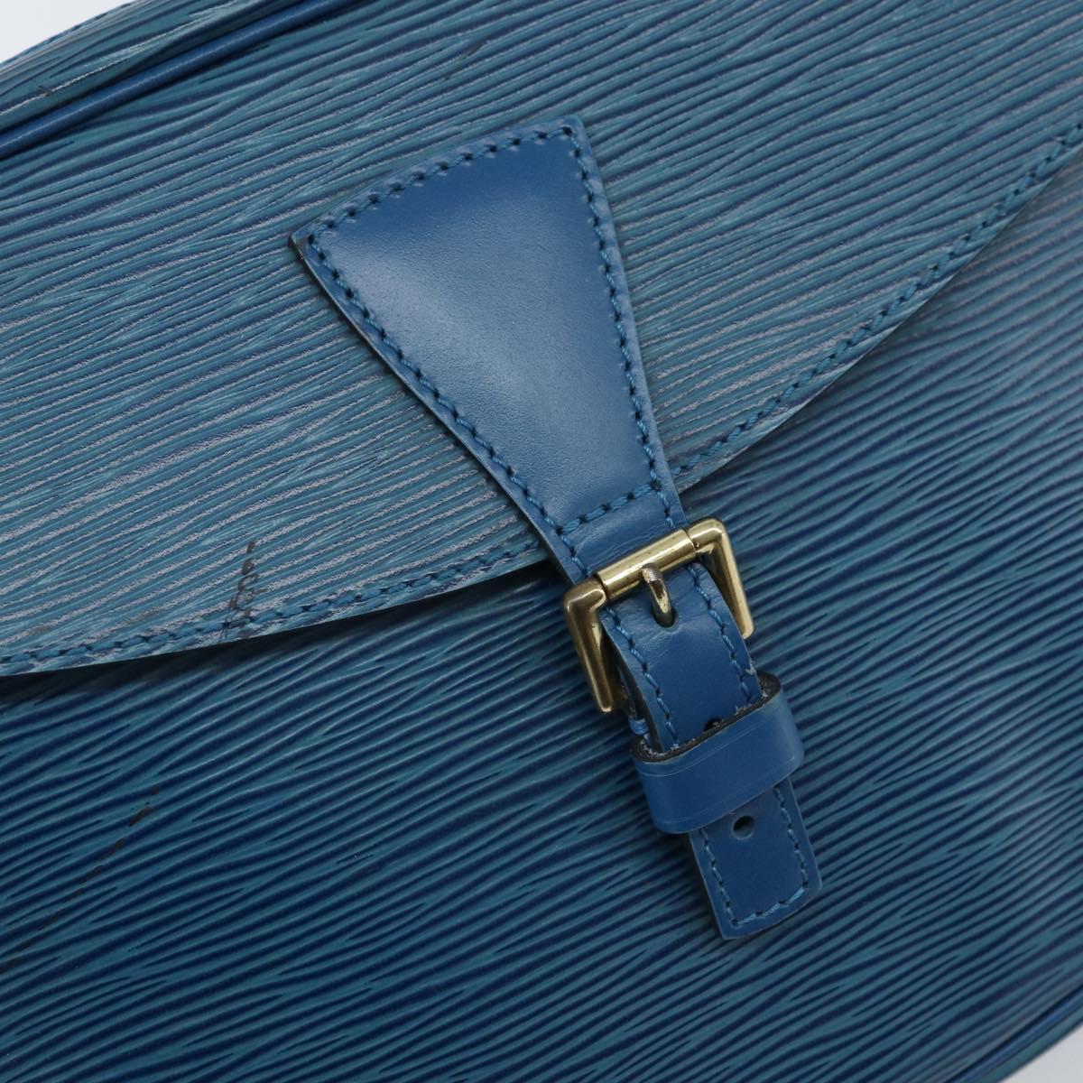 LOUIS VUITTON Epi Jeune Fille MM Shoulder Bag Toledo Blue M52155 LV Auth LNZ104