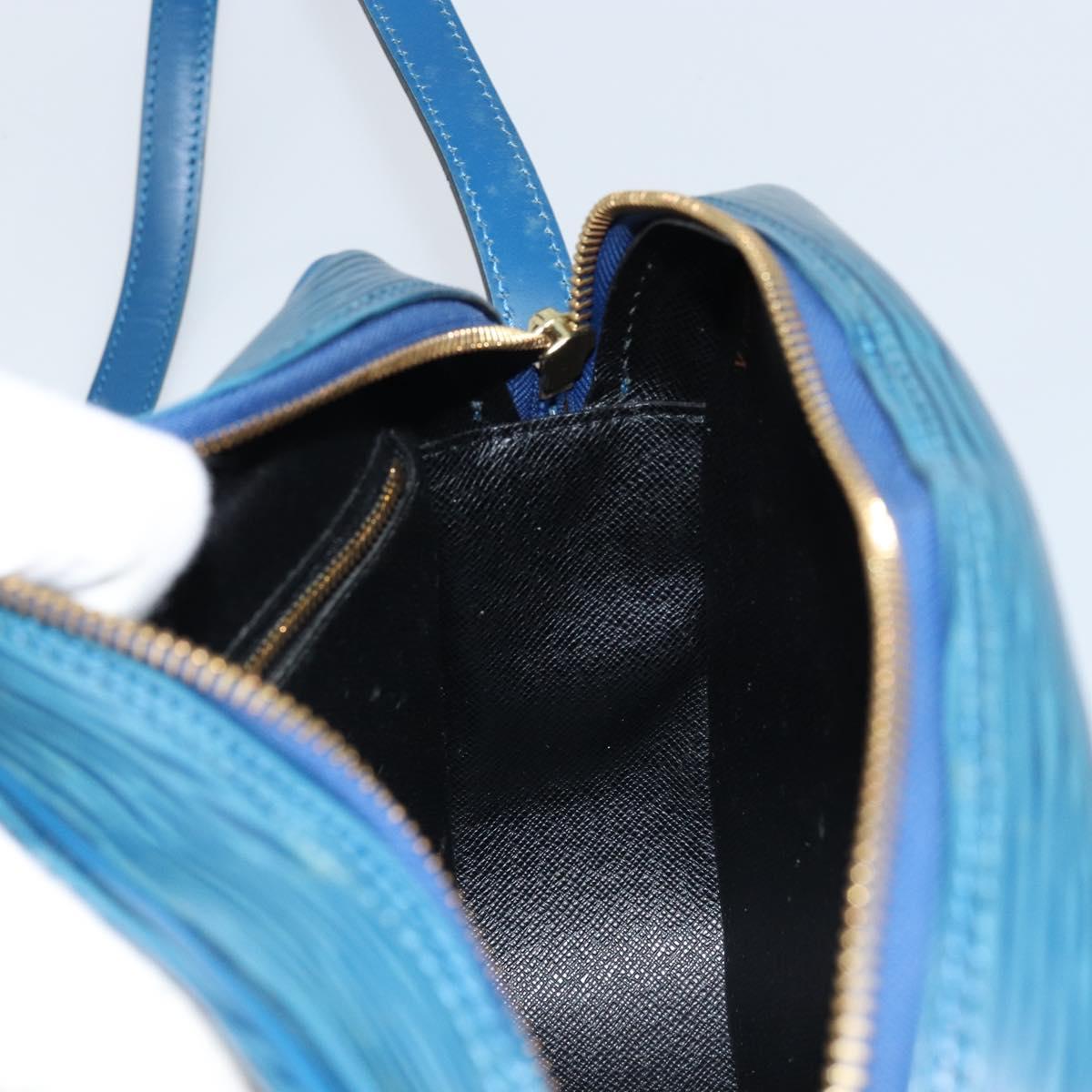 LOUIS VUITTON Epi Jeune Fille MM Shoulder Bag Toledo Blue M52155 LV Auth LNZ104