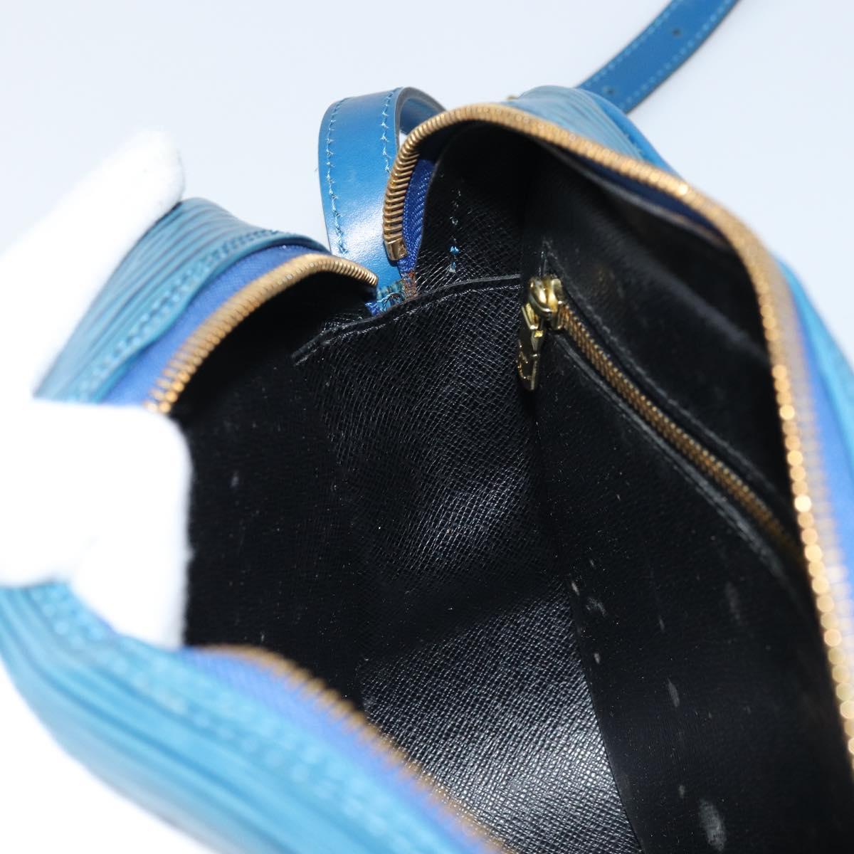 LOUIS VUITTON Epi Jeune Fille MM Shoulder Bag Toledo Blue M52155 LV Auth LNZ104