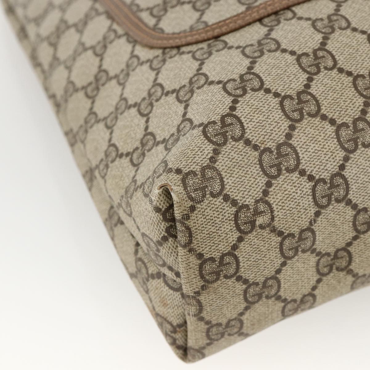 GUCCI GG Supreme Web Sherry Line Tote Bag PVC Beige Red 39 02 003 Auth BSZ658