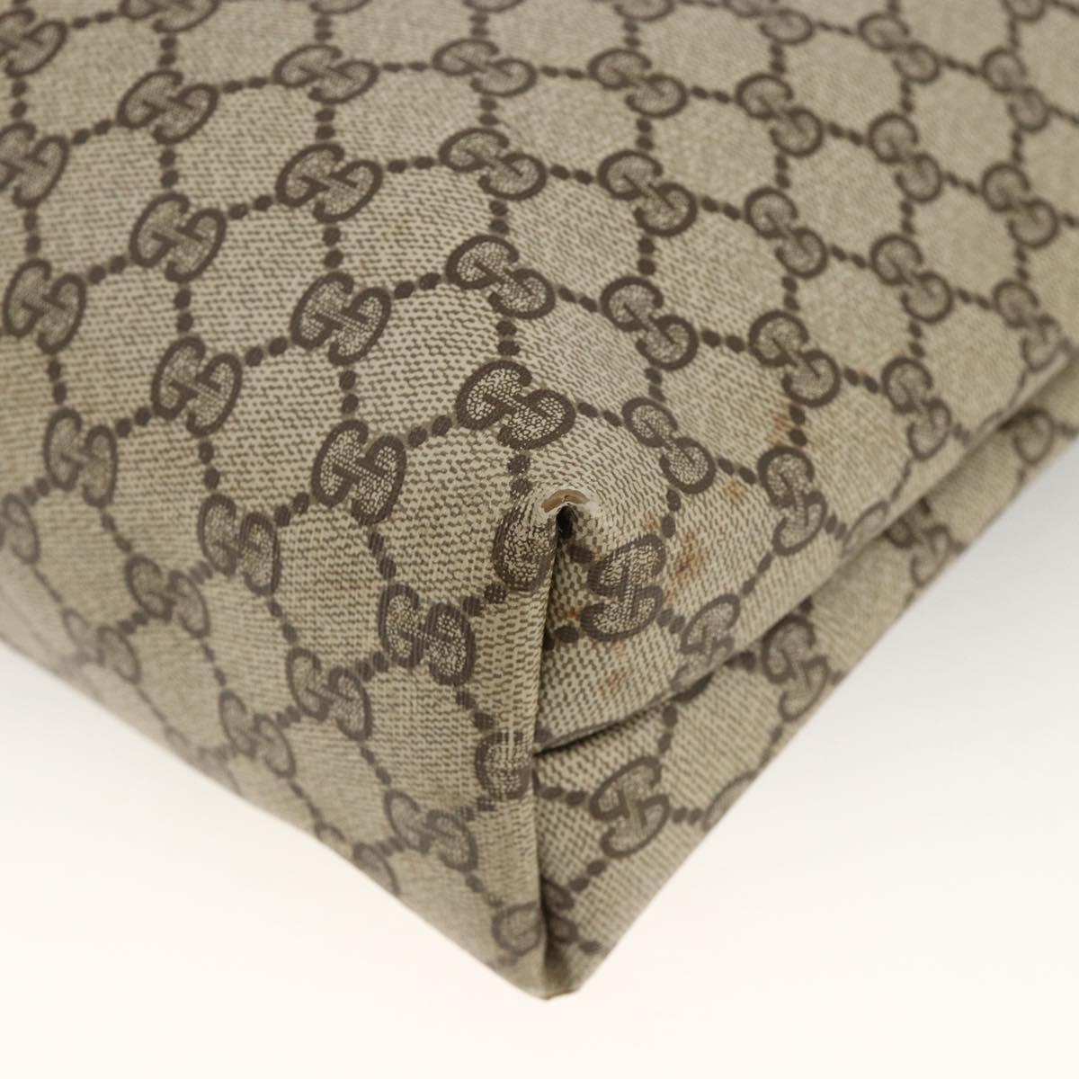 GUCCI GG Supreme Web Sherry Line Tote Bag PVC Beige Red 39 02 003 Auth BSZ658