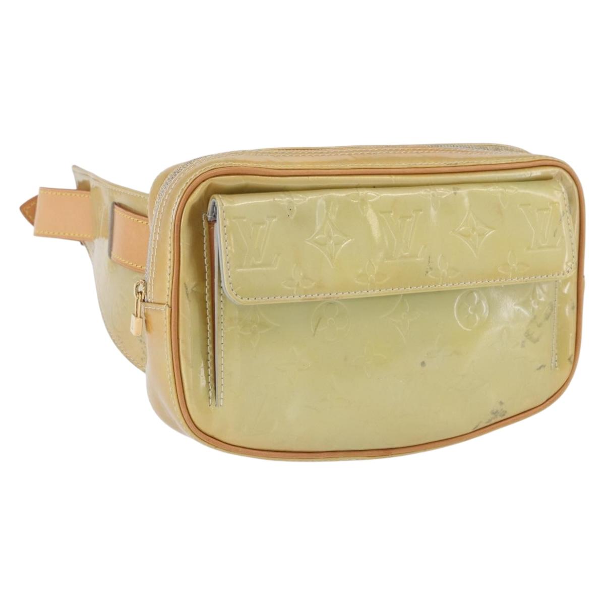 LOUIS VUITTON Monogram Vernis Fulton Waist bag Gris M91041 LV Auth BSZ666
