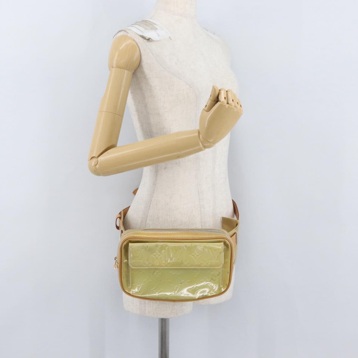LOUIS VUITTON Monogram Vernis Fulton Waist bag Gris M91041 LV Auth BSZ666