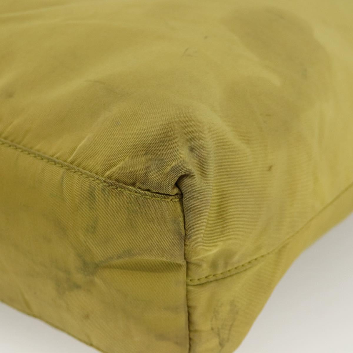 PRADA Hand Bag Nylon Green Auth BSZ678