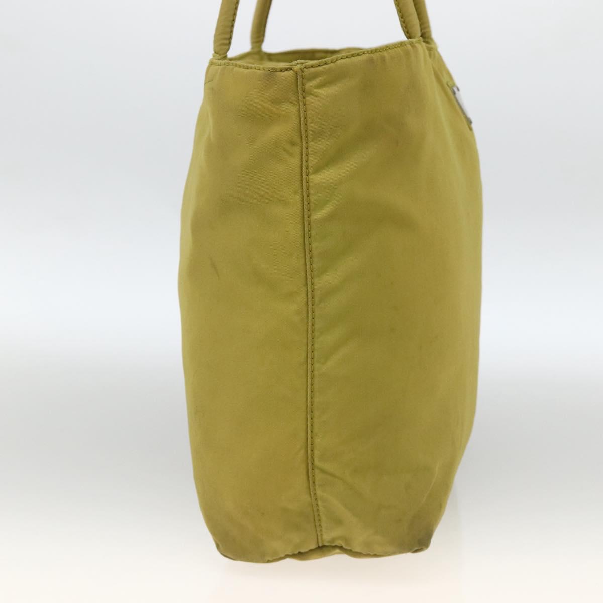 PRADA Hand Bag Nylon Green Auth BSZ678