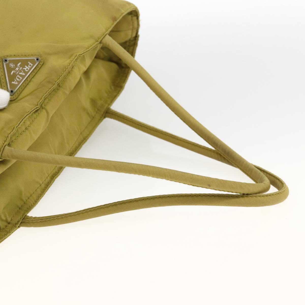 PRADA Hand Bag Nylon Green Auth BSZ678