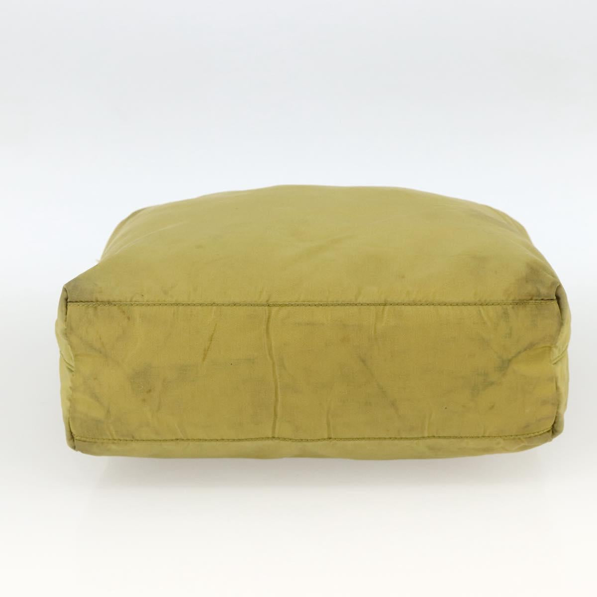 PRADA Hand Bag Nylon Green Auth BSZ678