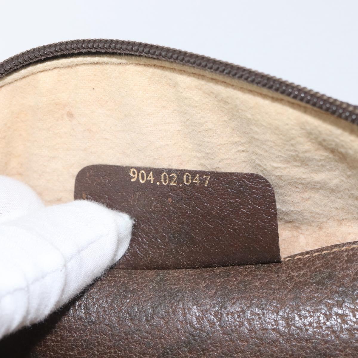 GUCCI GG Supreme Web Sherry Line Bag PVC Beige Gold 904 02 047 Auth BSZ679