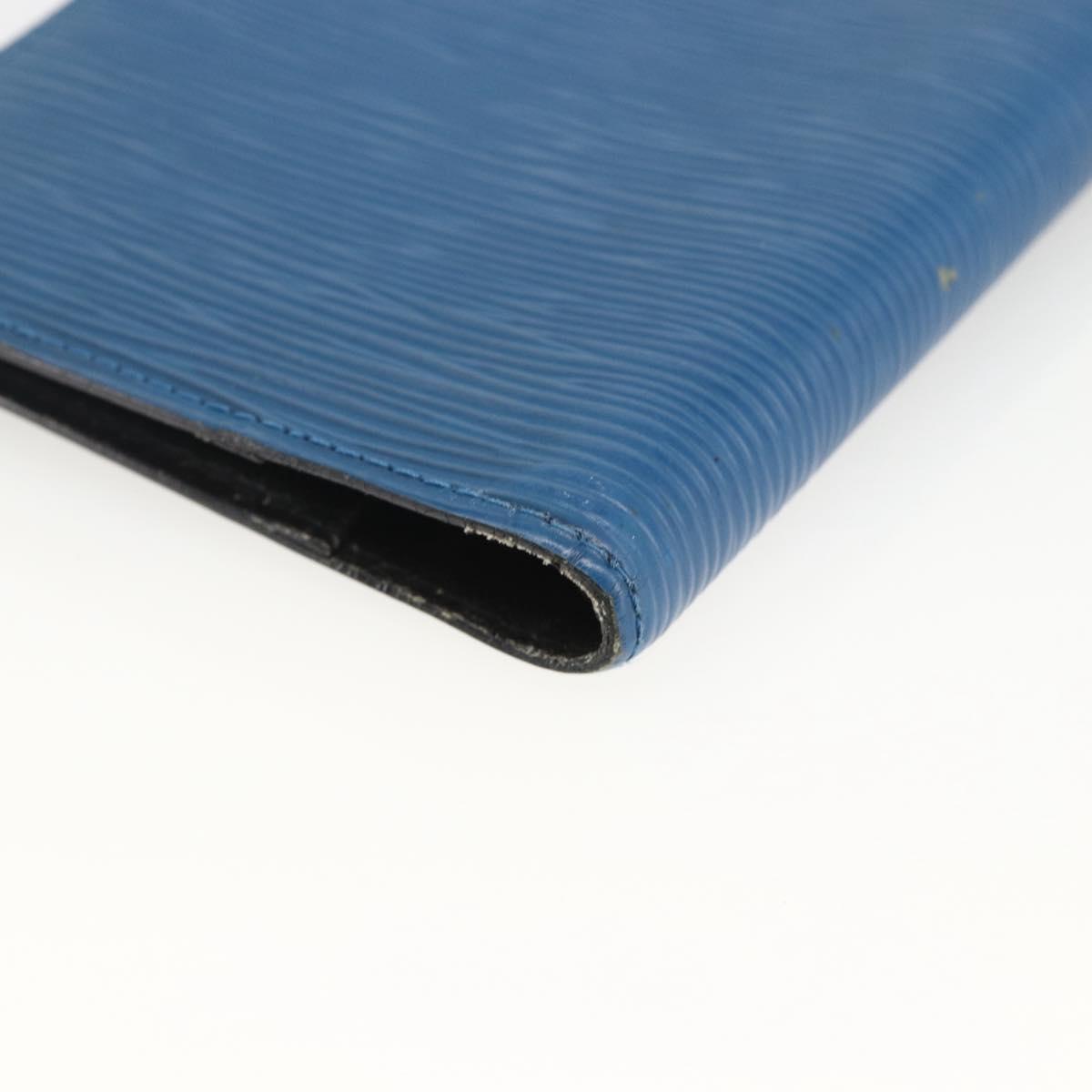 LOUIS VUITTON Epi Agenda PM Day Planner Cover Blue R20055 LV Auth BSZ683