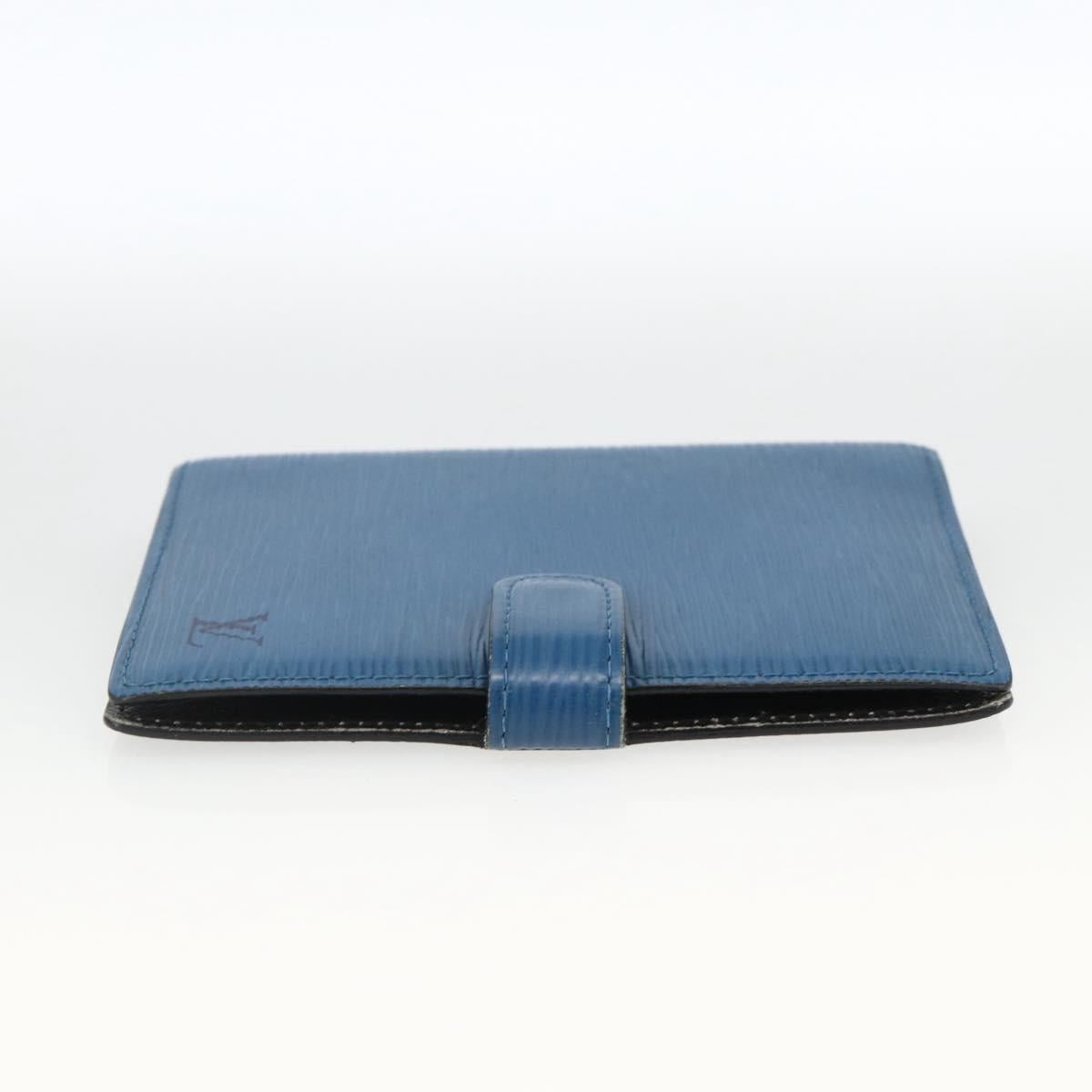 LOUIS VUITTON Epi Agenda PM Day Planner Cover Blue R20055 LV Auth BSZ683