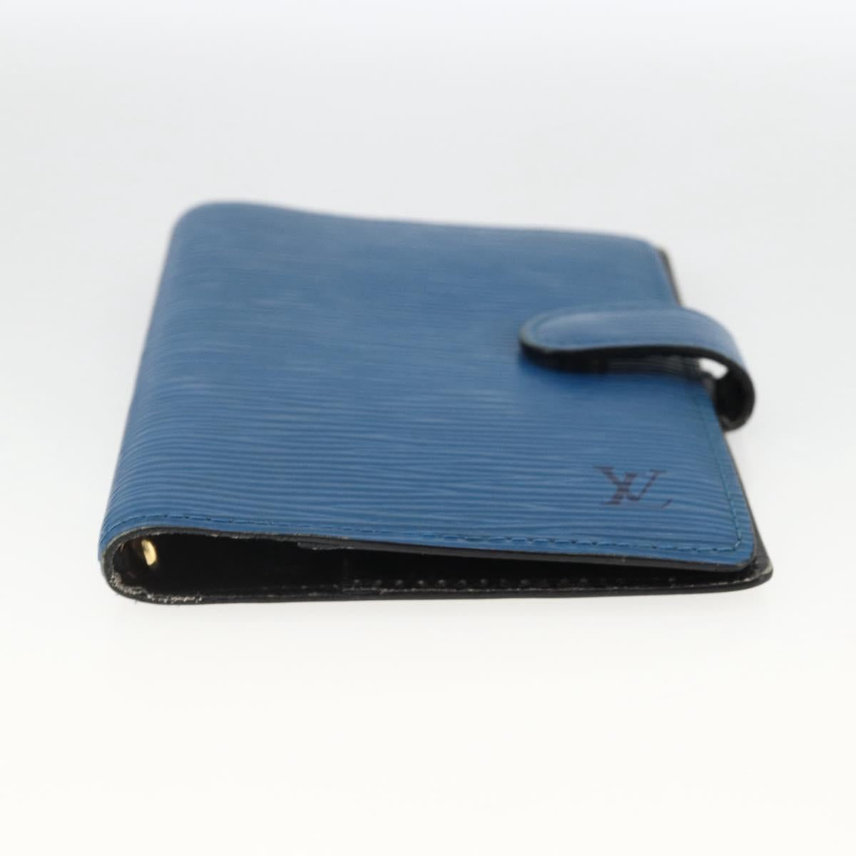 LOUIS VUITTON Epi Agenda PM Day Planner Cover Blue R20055 LV Auth BSZ683