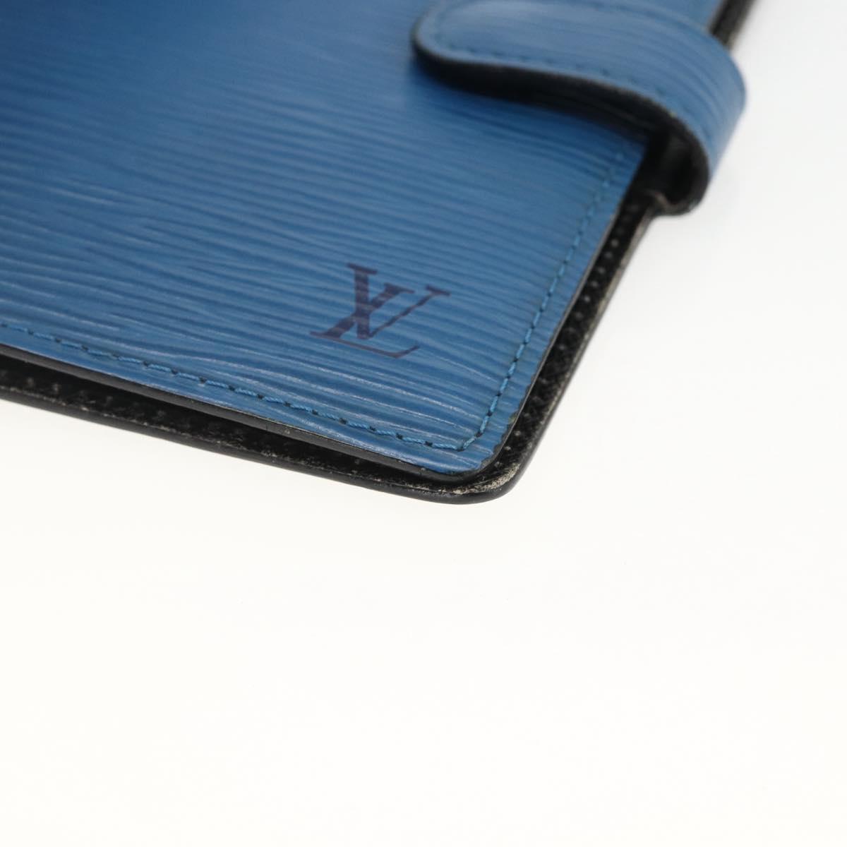 LOUIS VUITTON Epi Agenda PM Day Planner Cover Blue R20055 LV Auth BSZ683