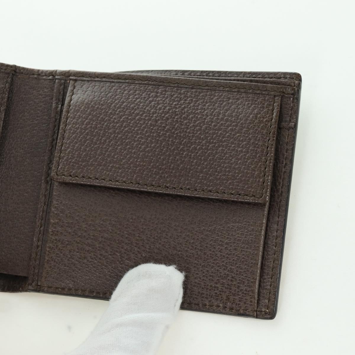 GUCCI GG Supreme Compact Wallet PVC Beige Auth BSZ684M