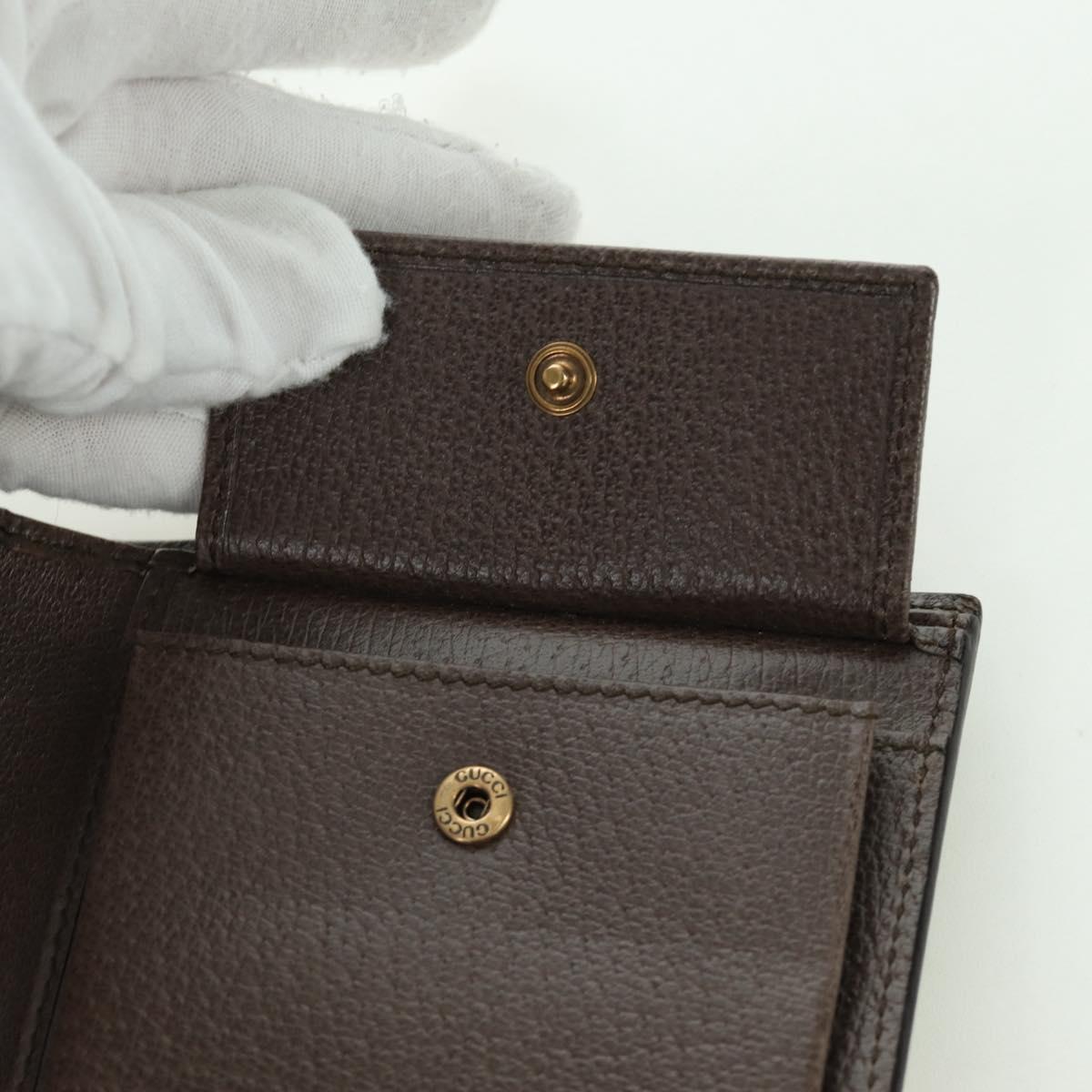 GUCCI GG Supreme Compact Wallet PVC Beige Auth BSZ684M