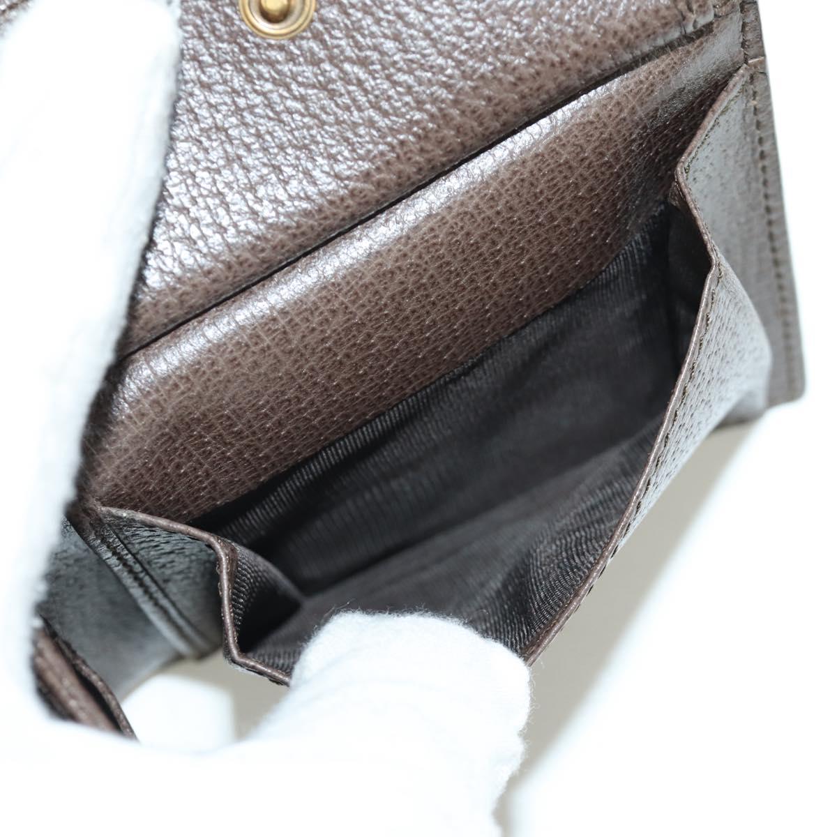GUCCI GG Supreme Compact Wallet PVC Beige Auth BSZ684M