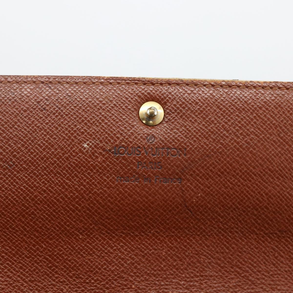 LOUIS VUITTON Monogram Pochette Porte Monnaie Credit Wallet M61725 Auth BSZ686