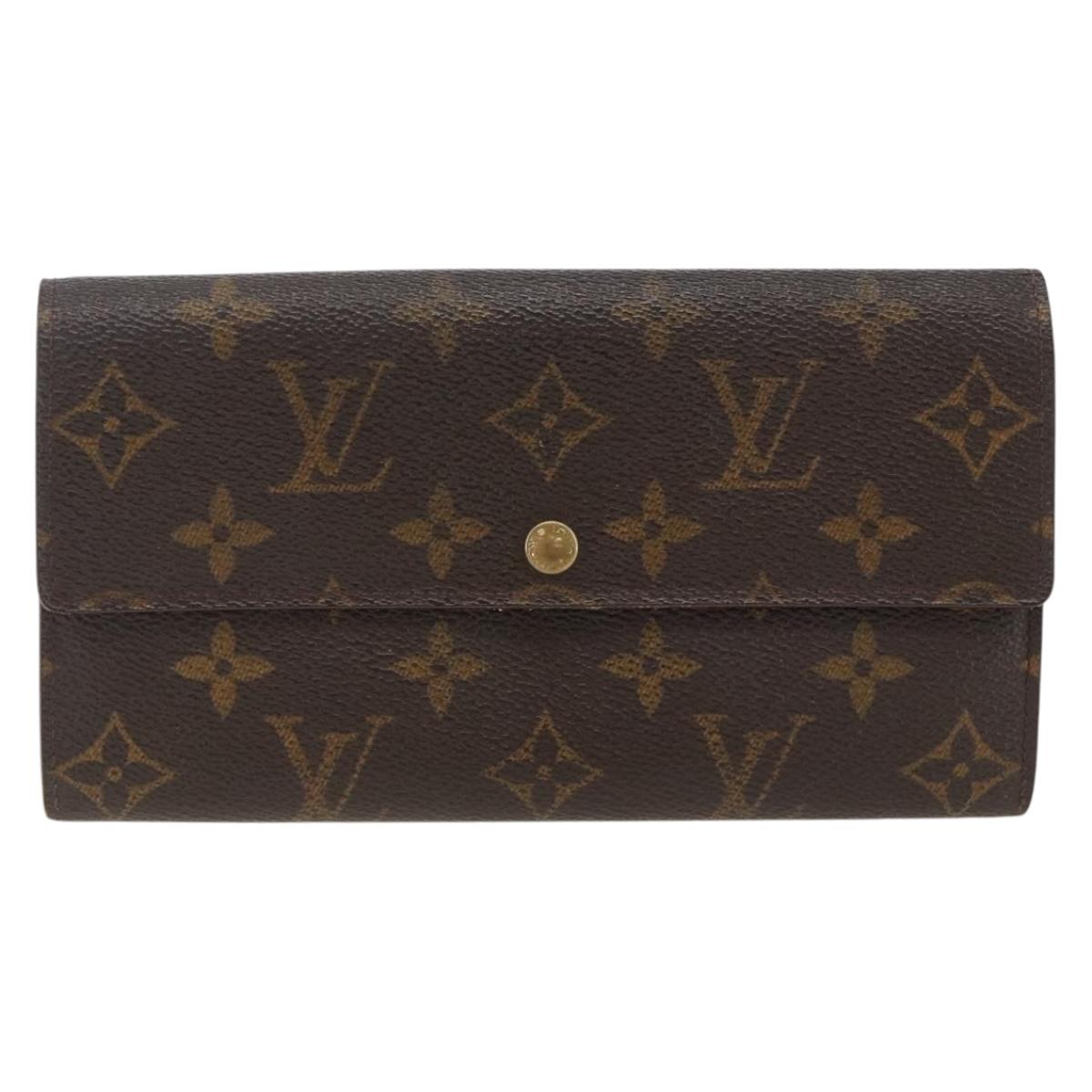 LOUIS VUITTON Monogram Pochette Porte Monnaie Credit Wallet M61725 Auth BSZ686