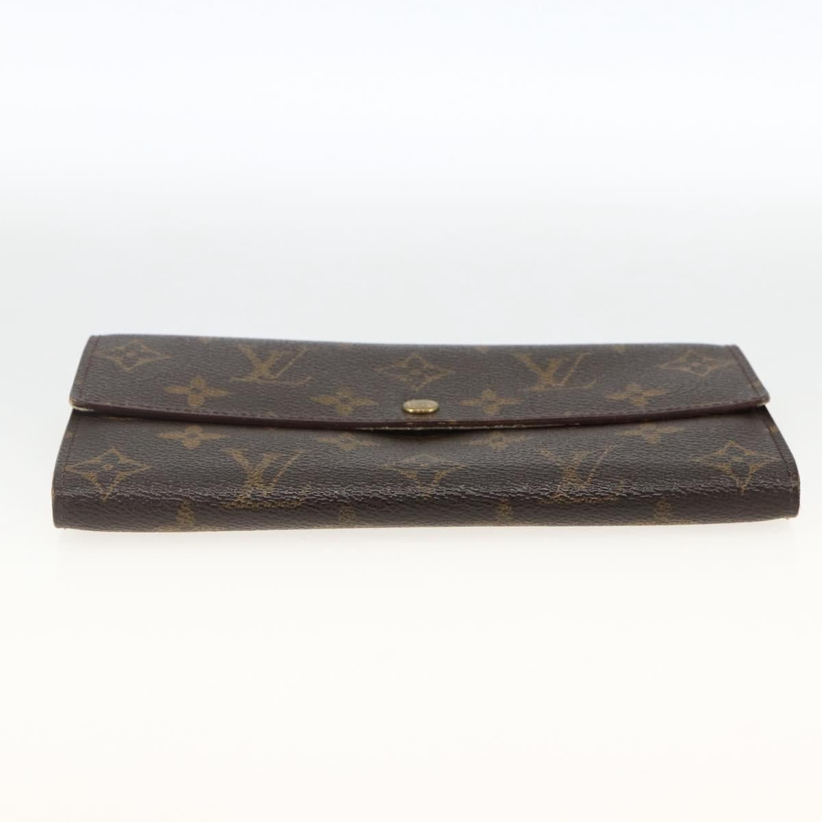 LOUIS VUITTON Monogram Pochette Porte Monnaie Credit Wallet M61725 Auth BSZ686