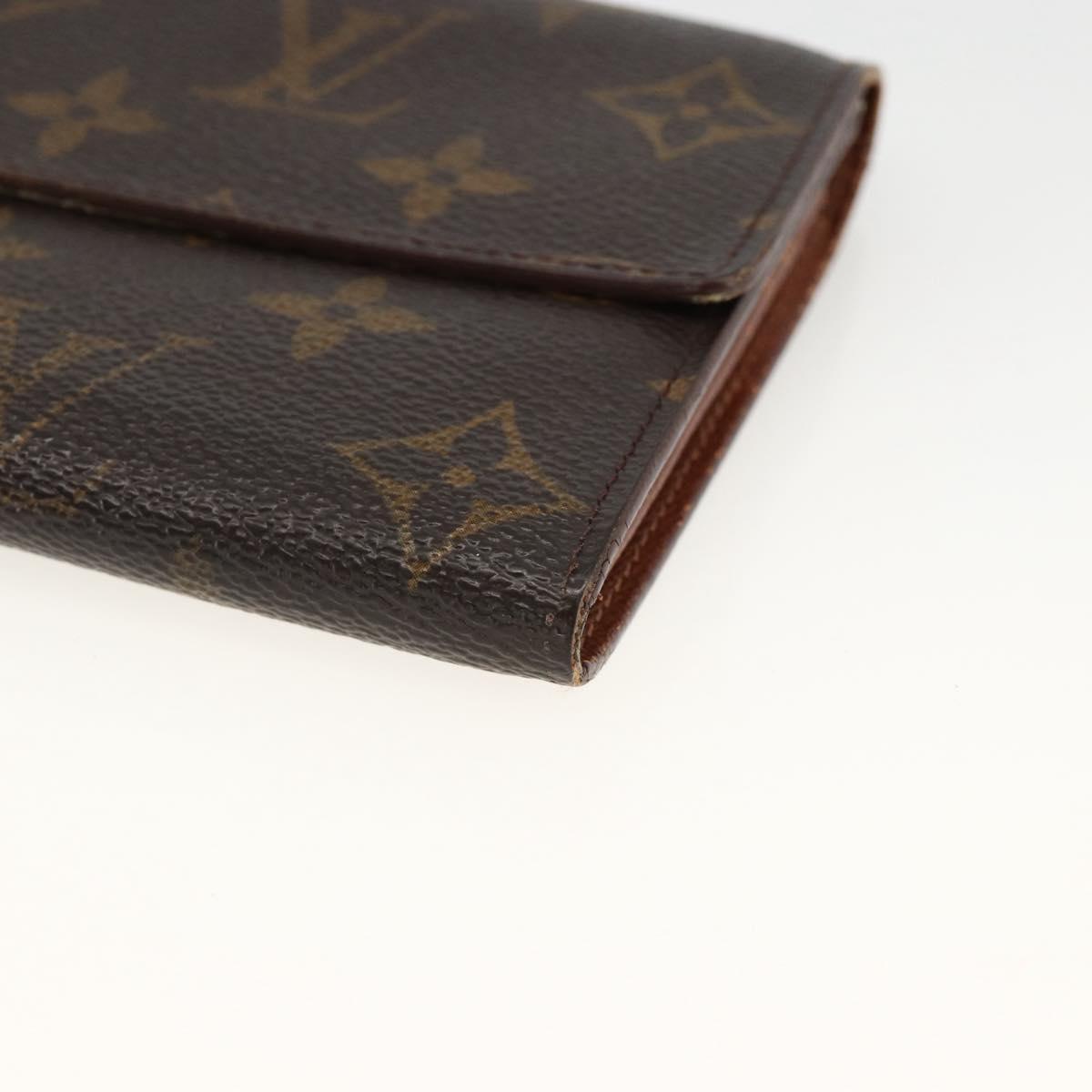 LOUIS VUITTON Monogram Pochette Porte Monnaie Credit Wallet M61725 Auth BSZ686