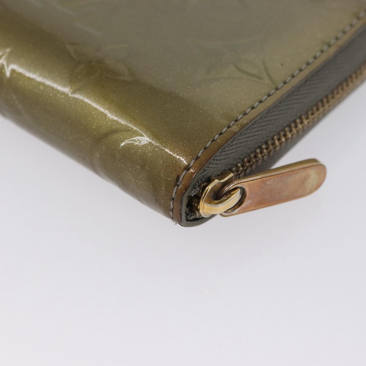 LOUIS VUITTON Vernis Zippy Coin Purse Coin Purse Veil Bronze M93052 Auth BSZ687