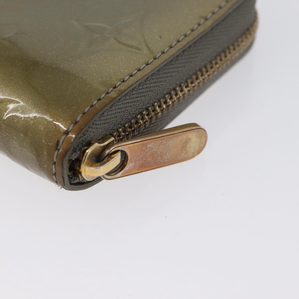 LOUIS VUITTON Vernis Zippy Coin Purse Coin Purse Veil Bronze M93052 Auth BSZ687
