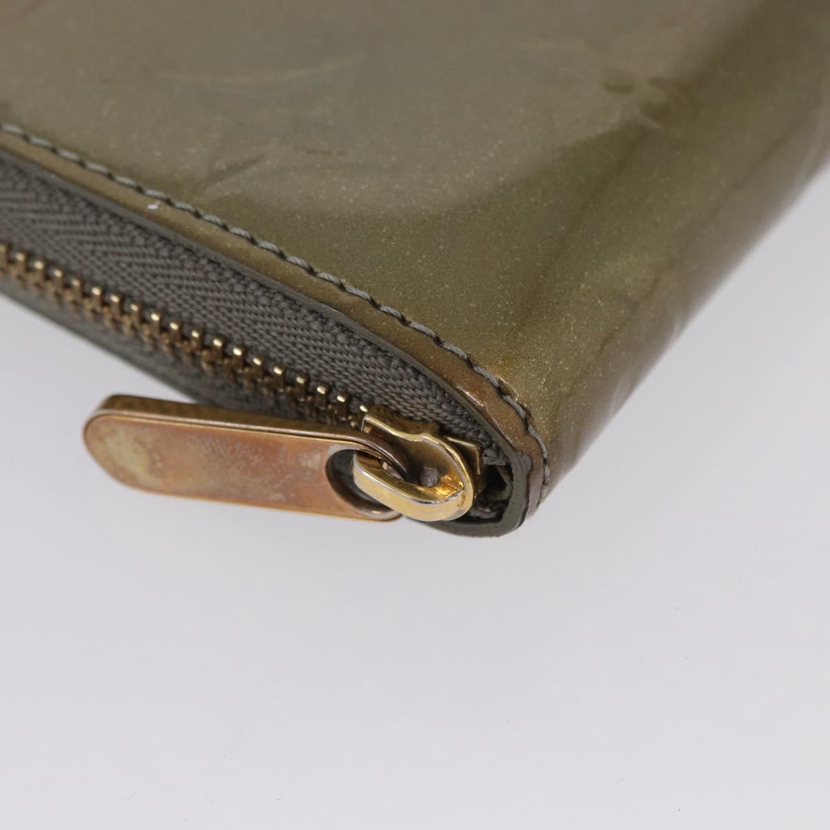 LOUIS VUITTON Vernis Zippy Coin Purse Coin Purse Veil Bronze M93052 Auth BSZ687