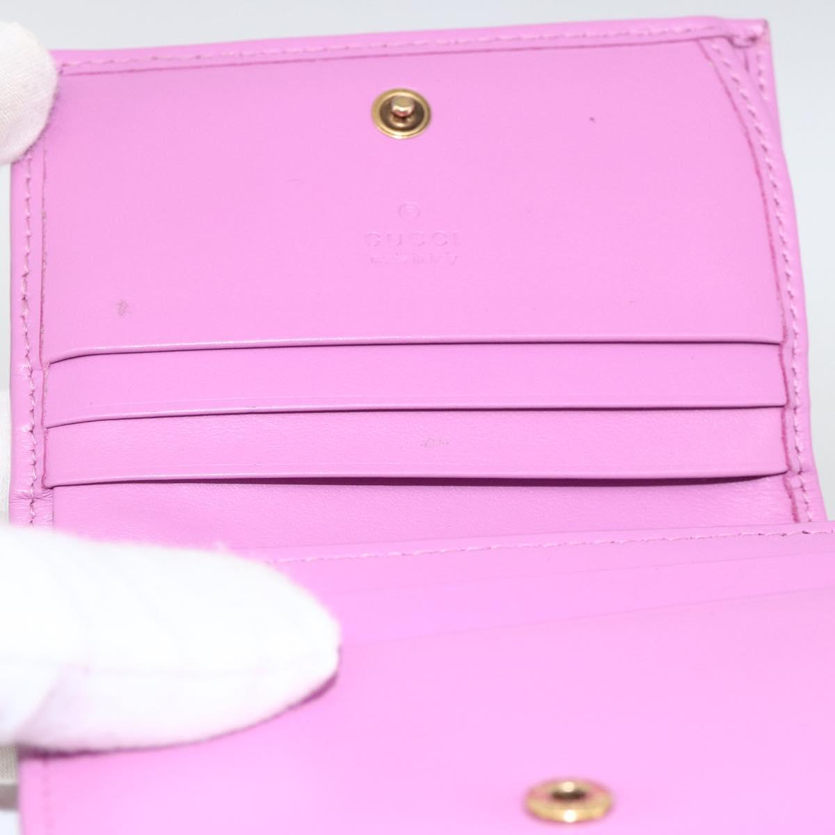 GUCCI GG Canvas Compact Wallet Purple 783118 Auth BSZ689A