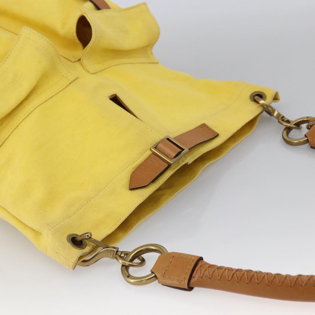 GUCCI Shoulder Bag Canvas Outlet Yellow Gold 110232 Auth LNZ114