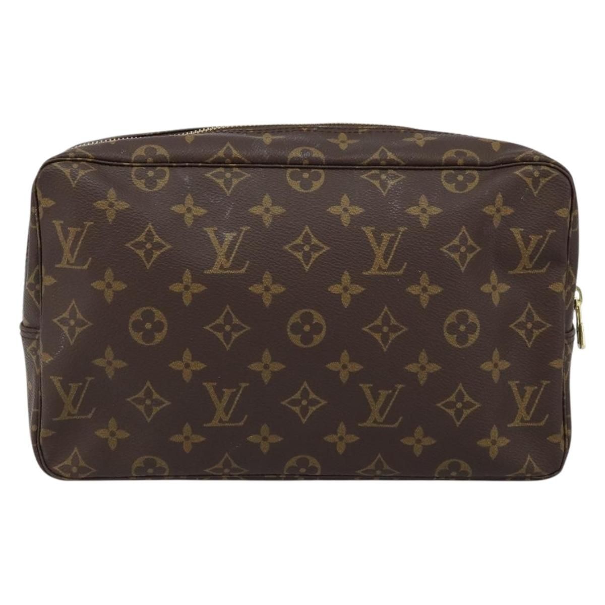 LOUIS VUITTON Monogram Trousse Toilette 28 Clutch Bag M47522 LV Auth LNZ119